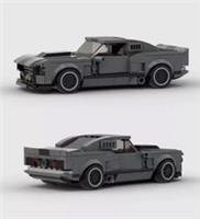 Eleanor 2022 Ford Mustang Shelby GT500 Grey Building Brick Set MOC - 318 Pieces
