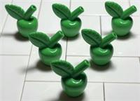 6 x New Lego Bright Green Apple Part No. 33051