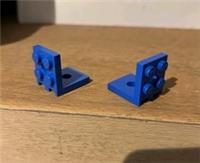 Vintage Lego Blue 2x2 Bracket L Shape Town Space Parts X2 Lot 3956