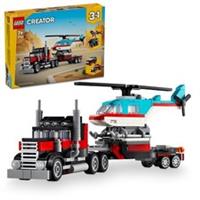 LEGO Creator 3in1 Flatbed Truck with Helicopter Buildable Construction Set 31146