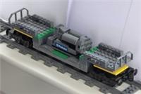 LEGO "MOC" - HEAVY LOW LOADER WITH MARINE ENGINE LOAD