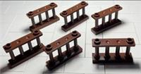6 x New Lego Reddish Brown Fence 1 x 4 x 2 Spindled With 2 Studs Part No.30055