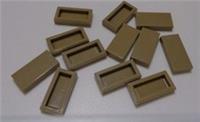 Lego 3069 - 4496699 1x2 Plate Smooth Flat Tile Sand Yellow x12 Pieces & Parts**
