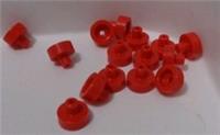 LEGO Parts & Pieces 20482 - 6215539 Round Stud 1x1 with Bar/Pin Red x15