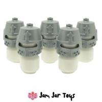LEGO Knight Helmets 5 x NEW Flat Silver Castle Closed with Eye Slit HG41