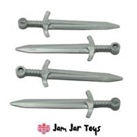 LEGO Sword Greatsword Weapon - Flat Silver 4 x NEW 66964 W43