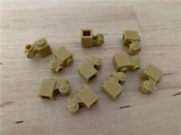 LEGO 20310 - 1x1 Brick Modified With Scroll In Pearl Gold - pack of 10