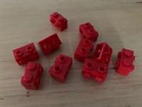 Lego 11211 - Brick 1x2 modified with 2 studs on side in Red - pack of 10 - NEW