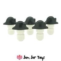 LEGO Bicorne Hat 5 x NEW For Minifigures - Black Admiral / Pirate Hat - HG32
