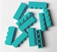 10x New Medium Azure Genuine Lego Brick 1x4 part 3010