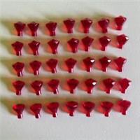 LEGO Diamond Jewel (part 28556) 35 Pieces, TRANSPARENT RED, FREE UK Postage