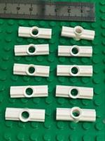 Lego 10 x Technic Axle & Pin Angle Connector WHITE #2 (straight)