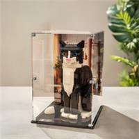 Acrylic Display Case for Lego Tuxedo Cat 21349 Printed or Clear back