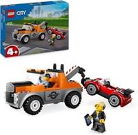 LEGO City Tow Truck and Sports Car Repair Vehicle Toy Set for 4 Plus Year...