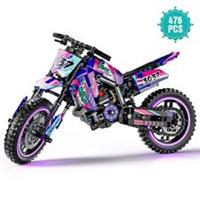 Technical Motorcycle Building Block Set, 1:10 Scale Model, Motorcycle Gift...