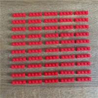 LEGO 1x4 Plate (part 3710) 50 pieces, RED, FREE UK Postage