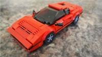 Magnum P.I. 80s Sports Car Brick Model MOC - 311 pieces, 8 studs wide