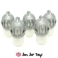 LEGO Knights Helmets Flat Silver With Fixed Grill 5 x NEW Castle HG4