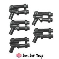 LEGO Guns Twin Barrel 5 x NEW Black / Space For Minifigures - W12