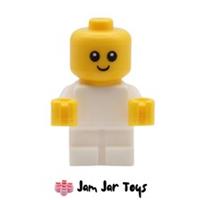 LEGO Baby / Toddler, White Body, Fixed Arms Yellow Hands, Christening, NEW F32