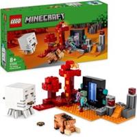 LEGO Minecraft The Nether Portal Ambush Adventure Set, Building Toys for...