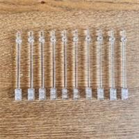 10x LEGO Bar w. 1x2 Plate End and Round Stud (49546) CLEAR, FREE UK Postage