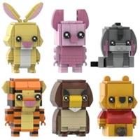 Winnie The Pooh Piglet Owl Tigger Eeyore + more MOC Brickheadz Building Brick
