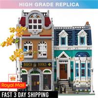 MOC Building Blocks 10270 CREATOR Bookshop 2504pcs With 5 Figures