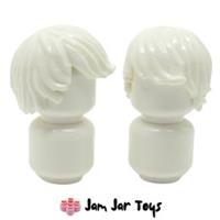 LEGO Minifigure Hair White Tousled with Side Part x2 NEW H113