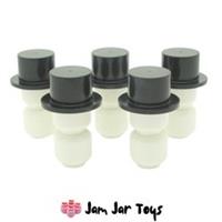 LEGO Minifigure Hats 5x NEW Black Top Hat Groom Snowman City Wedding HG10