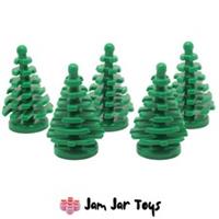 LEGO Pine Spruce Trees Green Plants Xmas Seasonal City x5 NEW A26