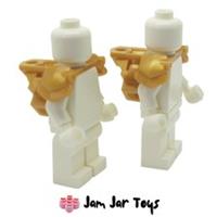 LEGO Armour Shoulder Scabbard Pearl Gold Holds 2 Katanas x2 NEW A31