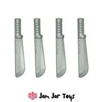 LEGO Machete Swords Weapons Flat Silver 4x NEW Minifigure Parts W8