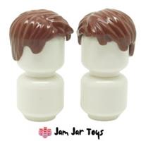 LEGO Minifigure Hair 2x NEW Reddish Brown Tousled Side Parting Wig Pieces H103