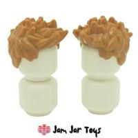 LEGO Minifigure Hair Wig 2 x NEW Medium Nougat / Dark Flesh Hair - Spiked H5