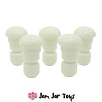 LEGO Minifigure Hats 5x NEW White Chef Bakers Caps Kitchen City Pieces HG29