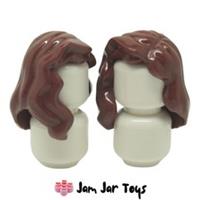 LEGO Minifigure Hair 2x NEW Reddish Brown Mid-Length Right Shoulder Part H23