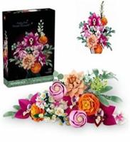 NEW Botanicals Pretty Pink Flower Bouquet Floral Decor 10342 Bricks Display Gift