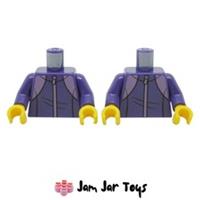 LEGO Minifigure Torso 2x Dark Purple Tracksuit Zipper Print NEW T12
