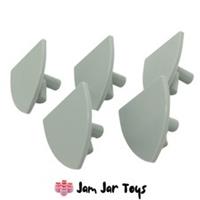 LEGO Knight Shields 5x NEW Plain Grey Triangular Castle Kingdoms Pieces W17