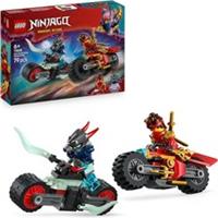 Brand New LEGO NINJAGO Kais Motorcycle Speed Race Set - 2 Ninja Motorbike Toys