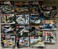 15 LEGO STAR WARS POLYBAGS PODRACER STARFIGHTER AT-ST X-WING AT-DP TIE SHUTTLE++