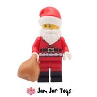 LEGO CITY Santa Minifigure Fur Lined Jacket Red Legs, Black Boots, HOl362 R690