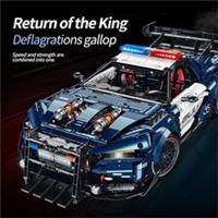 Guly US Mustang Police Technic Car 1:8 Scale 3975 Piece Building Brick Set