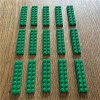 LEGO 2x8 Plate (part 3034) 15 pieces, DARK GREEN, FREE UK Postage