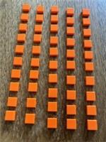 LEGO 1x1 Flat Tile (3070) 50 pieces, BRIGHT ORANGE, FREE UK Postage