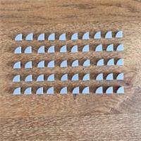 LEGO Flat 1/4 Circle Tile (25269) LIGHT GREY, 50 pieces, FREE UK Postage