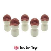 LEGO Dark Red Baseball Cap Minifigure Hats x5 Short Curved Bill NEW HG52