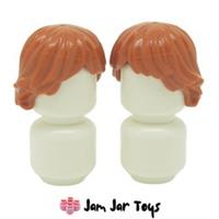 LEGO Minifigure Hair 2x Dark Orange Tousled & Layered NEW Wig Pieces H9