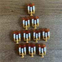 LEGO, 10 Candle Holders, Candles and Candle Flames, FREE UK Postage